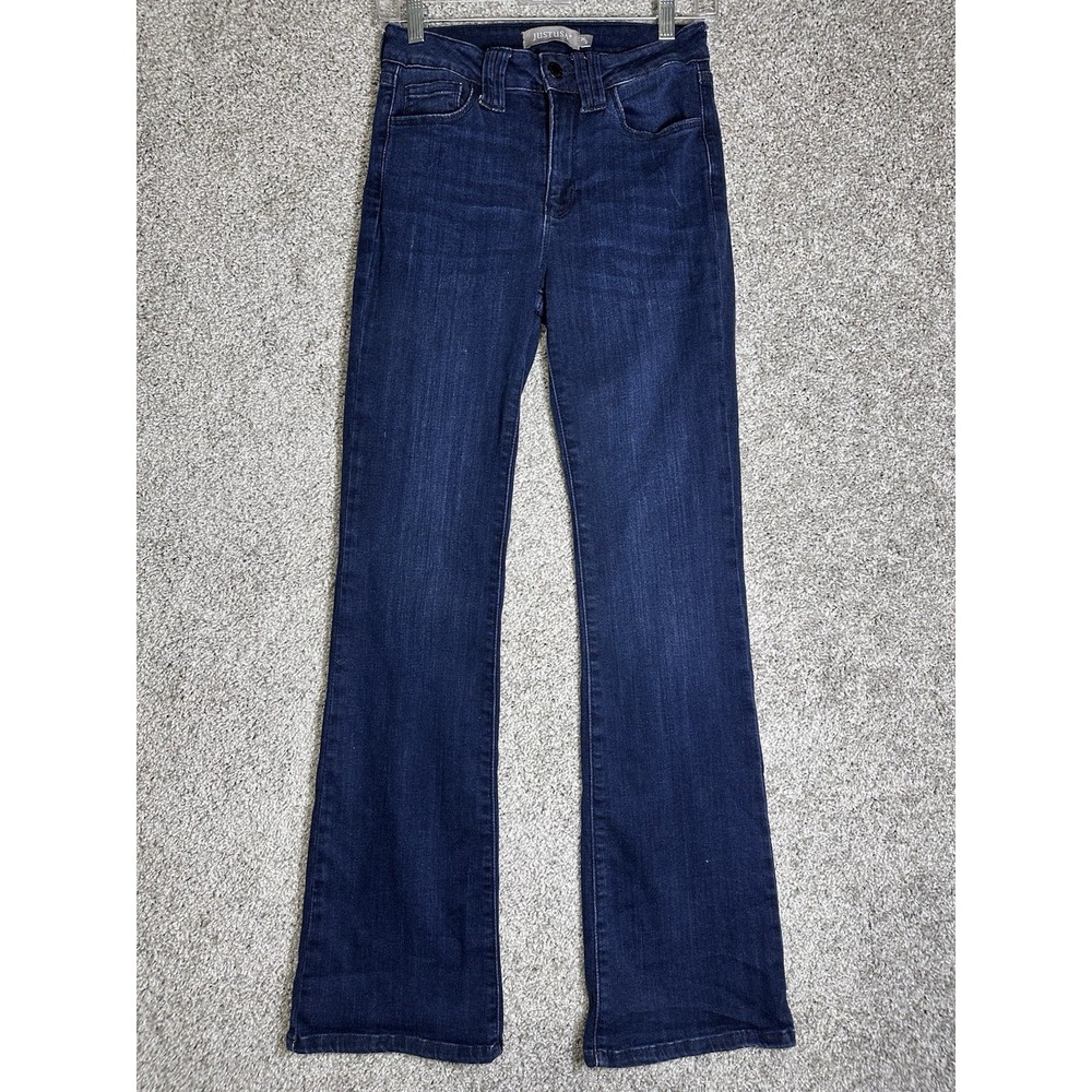 Just USA Womens Jeans 26/2 Dark Wash Bootcut Stretch Mid Rise